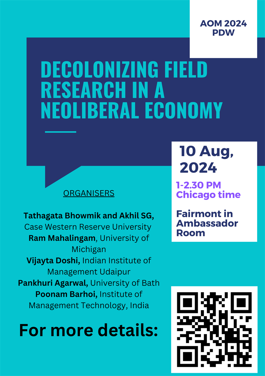 PDW 373: Decolonizing Field Research in a Neoliberal Economy (19682)